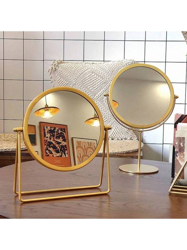 1pc Vanity Makeup Mirror, Swivel Mount Tabletop Mirror For Bedroom, Dormitory Multicolor