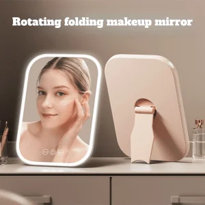 Lighted Makeup Mirror, Vanity Mirror With Lights, Three Color Lighting Modes, Smart Touch Control, 360??Rotation Multicolor