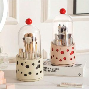 1 Pc Makeup Brush Container Multi-Purpose Cosmetic Brush Bucket Transparent Makeup Brush Container Vanity Rack Display Large Capacity Multicolor