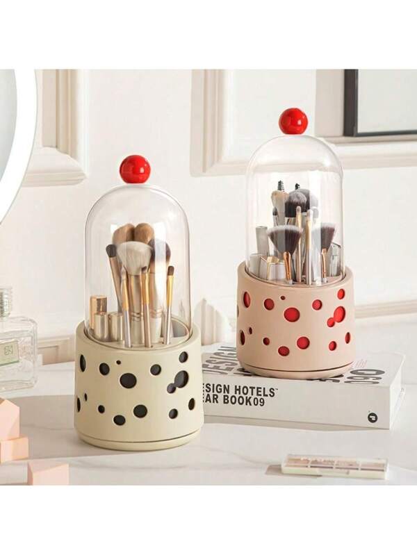 1 Pc Makeup Brush Container Multi-Purpose Cosmetic Brush Bucket Transparent Makeup Brush Container Vanity Rack Display Large Capacity Multicolor