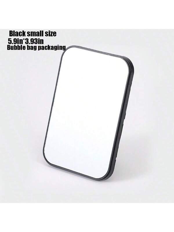 1pc Foldable Square Vanity Makeup Mirror, Mini Portable Compact Mirror Black